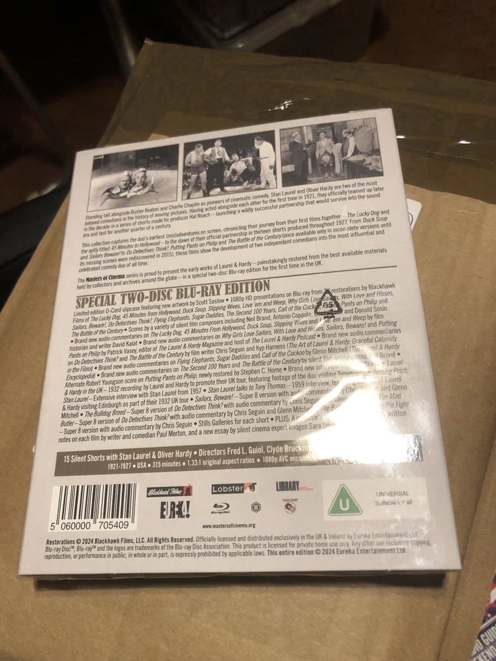Laurel & Hardy The Silent Years 1927 - Eureka Limited Edition Blu-ray NEW SEALED - Image 2 of 2