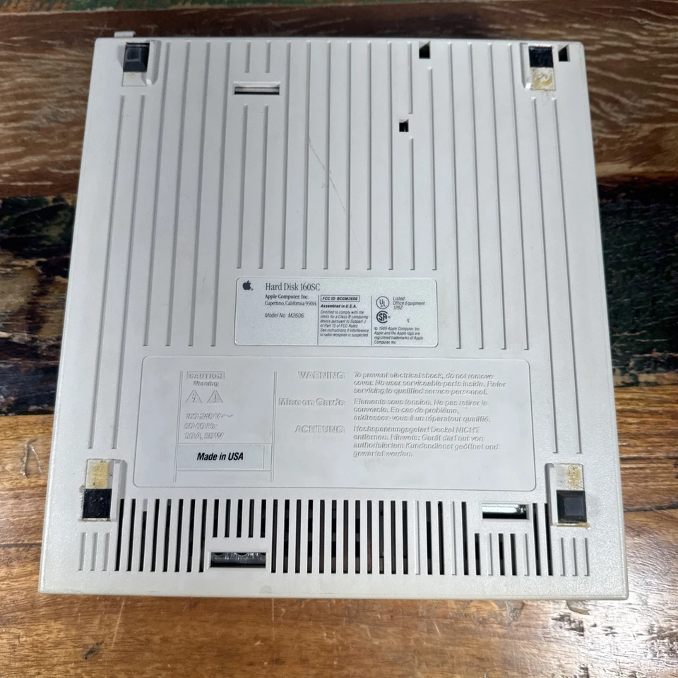 Disco duro vintage Apple 160SC M2606 - sin probar - 1989 hecho en EE. UU. Foto 2 de 4