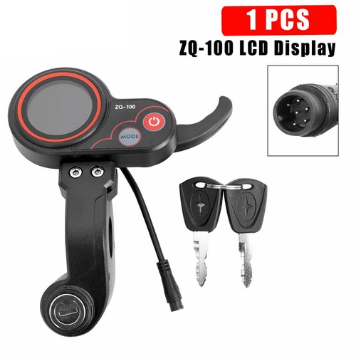 Medidor de Scooter Eléctrico Ajustable Pantalla LCD de 6 Pines con Llave Medidor de Kilometraje Velocidad - Imagen 2 de 17
