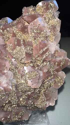 Mauve Pagode Calcit mit Chalkopyrit Präparat, Quarzkristall, metaphysisch, Dekor, - Bild 12 von 18