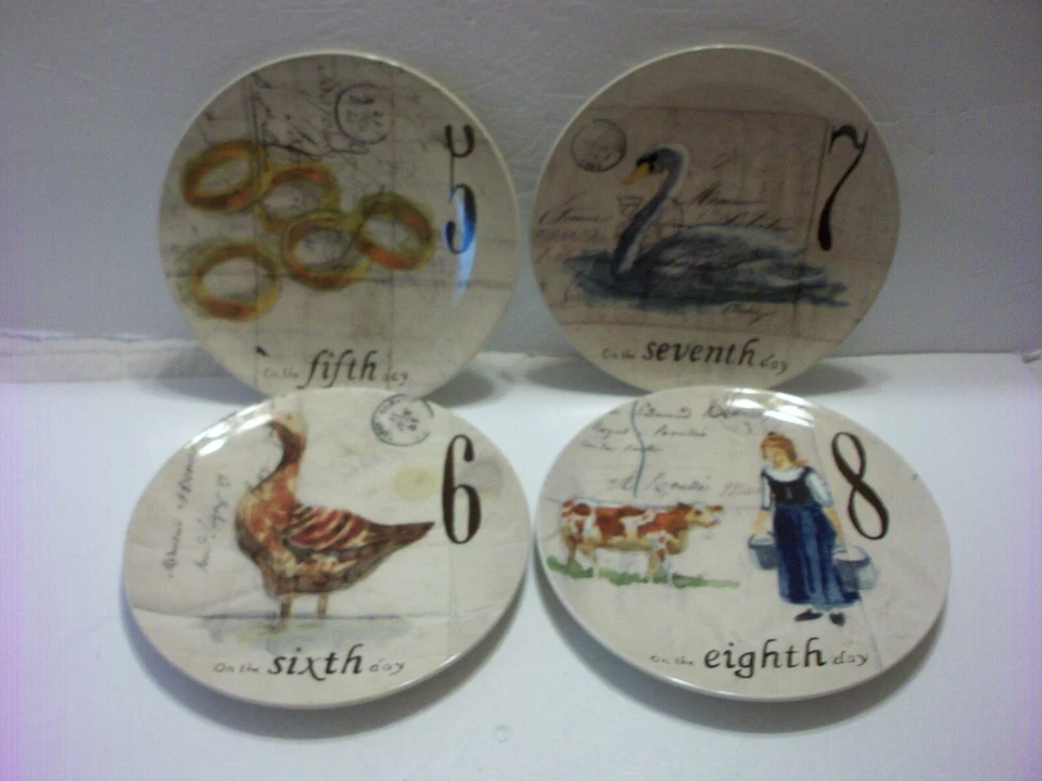 12 Days of Christmas Plates by Williams-Sonoma (As Is) - Image 3 of 4