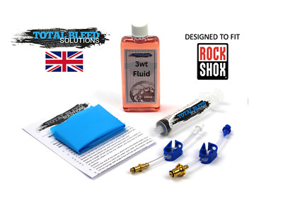TBS Entlüftungskit für Rockshox Ladedämpfer 1 und 2 + 100ml 3wt Rockshox Fluid!