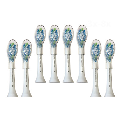 8x Philips Sonicare DiamondClean Adaptive Clean Brush Heads | White | No Box