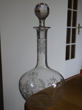 BACCARAT ANCIENNE  CARAFE A VIN EN CRISTAL MODELE OSTENDE 1920