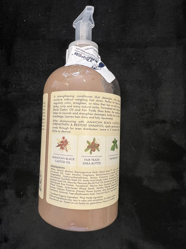 Shea Moisture Black Castor Oil Strengthen, Grow - Restore Conditioner 13 oz - Image 2 of 3