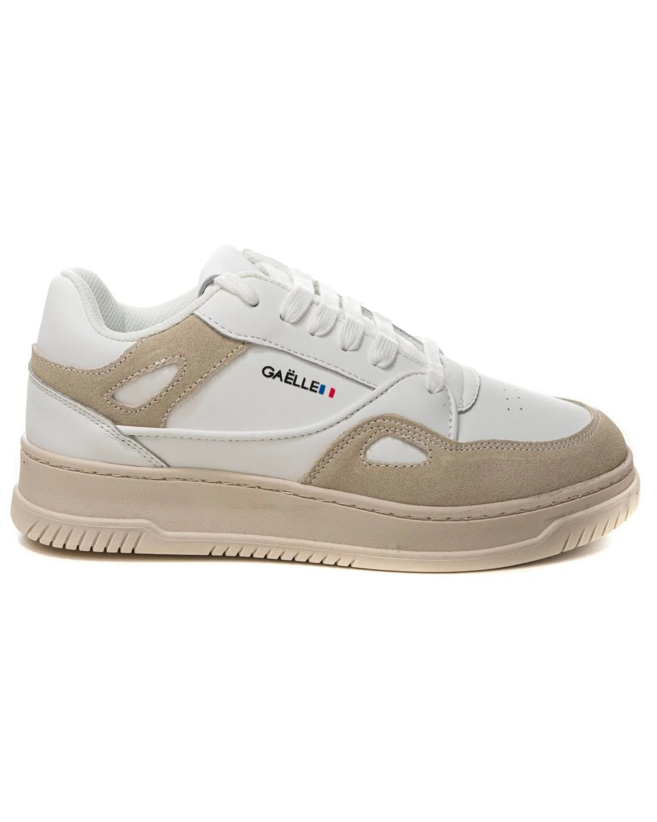 Scarpe Gaelle Gacaw01099 Sneaker Casual Donna Misto Pelle BiancoBeige 18990₽