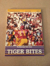 VTG 1985 LSU TIGERS MISSISSIPPI STATE BULLDOGS FOOTBALL PROGRAM MICHAEL BROOKS