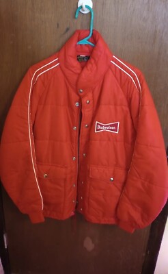   Vintage 70s 80s Swingster Budweiser Delivery Mens Lrg Coat Jacket Rare EUC 