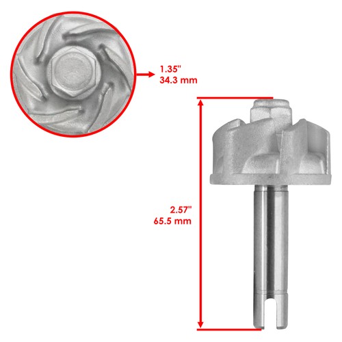 Water Pump Impeller Shaft For Yamaha Kodiak 400 YFM400A 03-06 / 450 YFM45D 18-26 - Foto 2 di 7