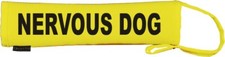 NERVOUS DOG - Fluorescent Neon Yellow Dog Lead Slip cover sleeve 335