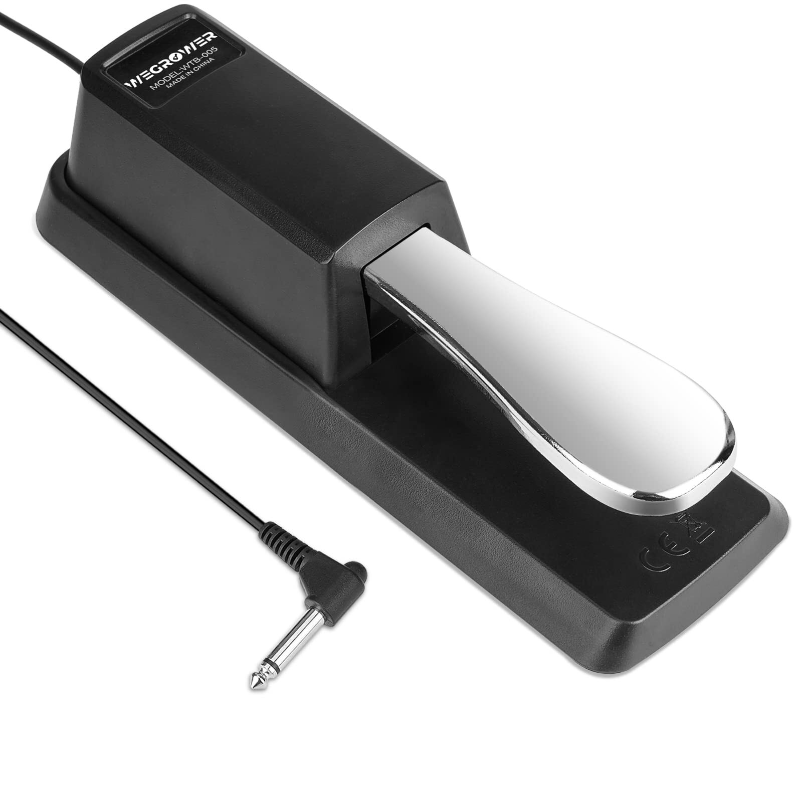 Sustain Pedal Universal with Polarity Switch by for Keyboards, Digital Piano,...