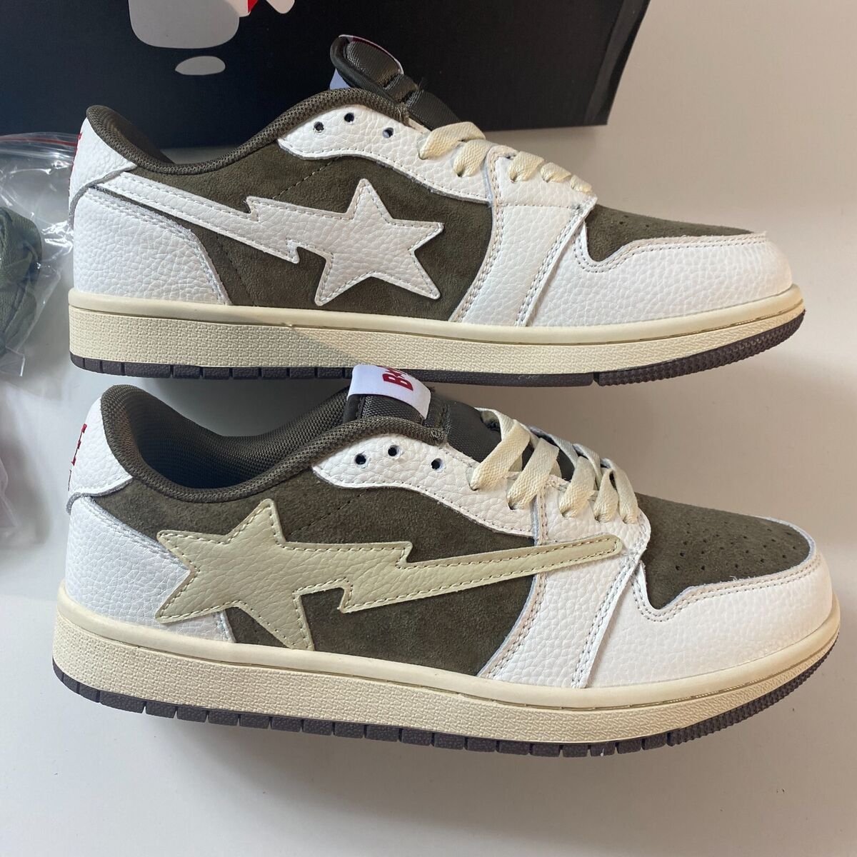 Indigo Studios LA Reverse Mocha Men's Sizes Travis Scott Bapesta Inspired  Custom