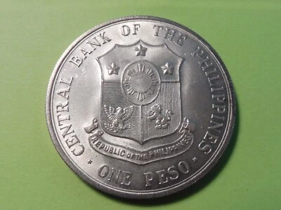 RARE MONNAIE ARGENT ONE PESO PHILIPPINES 1963 A COLLECTIONNER - Photo 1/2