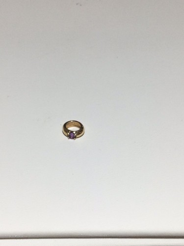 Rondell/ciondolo oro giallo 14 kt con ametista rotonda - Foto 9 di 10