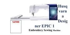 Leas Than 50 Hours Use Slightly Used Husqvarna Epic Sewing Machine