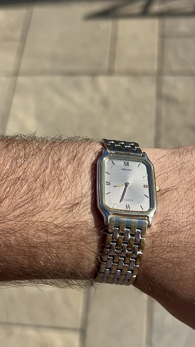 Vintage Seiko Dolce Tank 5E30 5A00 Roman Dial Men Quartz Vintage Seiko Dolce Tank 5E30 5A00 Roman Dial Men Quartz