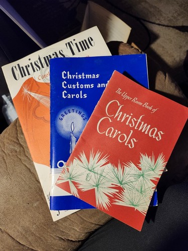 Vintage Lot of 3 Christmas Carols Song Books w/ Lyrics Sheet Music & Chords Xmas