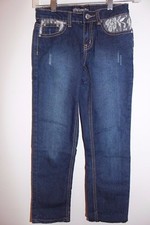 Girls Karma Blue Lace  Bling Denim Jeans Sz 10 L 331