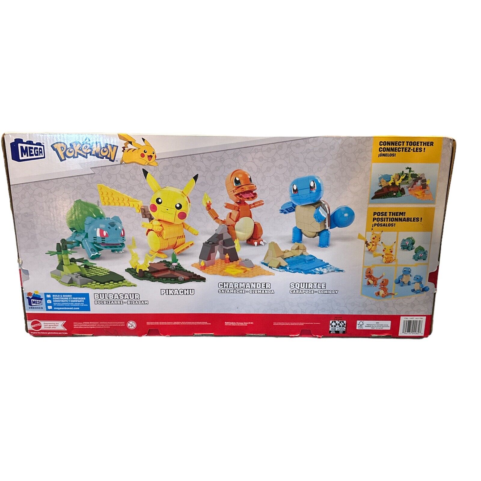 MEGA Pokemon Squirtle Building Toy Kit with 3 Action Figures (379 Pieces)  for Kids