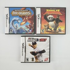 3 Nintendo DS Games Kung Fu Panda, Dragons, Major League Baseball 2K7