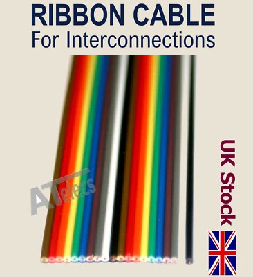 RIBBON JUMPER CABLE For Interconnections Coloured Flat 10 way / 20 way - UK