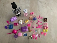 Barbie Accessories Lot Hats Purses Furniture Shoes Etc