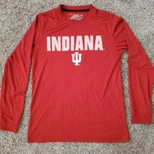 Indiana Hoosier's IU Men's Medium Long Sleeve Performance Pull Over Shirt