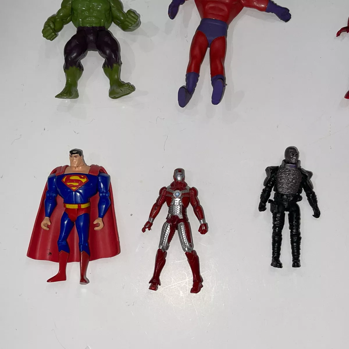 Marvel Hulk Super Man Spider man Avengers Lot Action Figure Vintage Lot