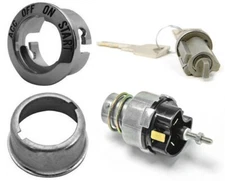 NEW 1964-1966 Mustang Ignition Switch Bezel Key Spacer Lock Kit Complete 