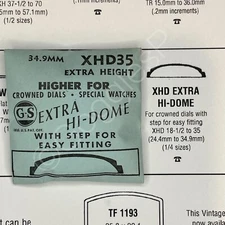 GS XHD Extra High Dome Acrylic Crystal 24.1mm to 34.6mm (Choose Size)