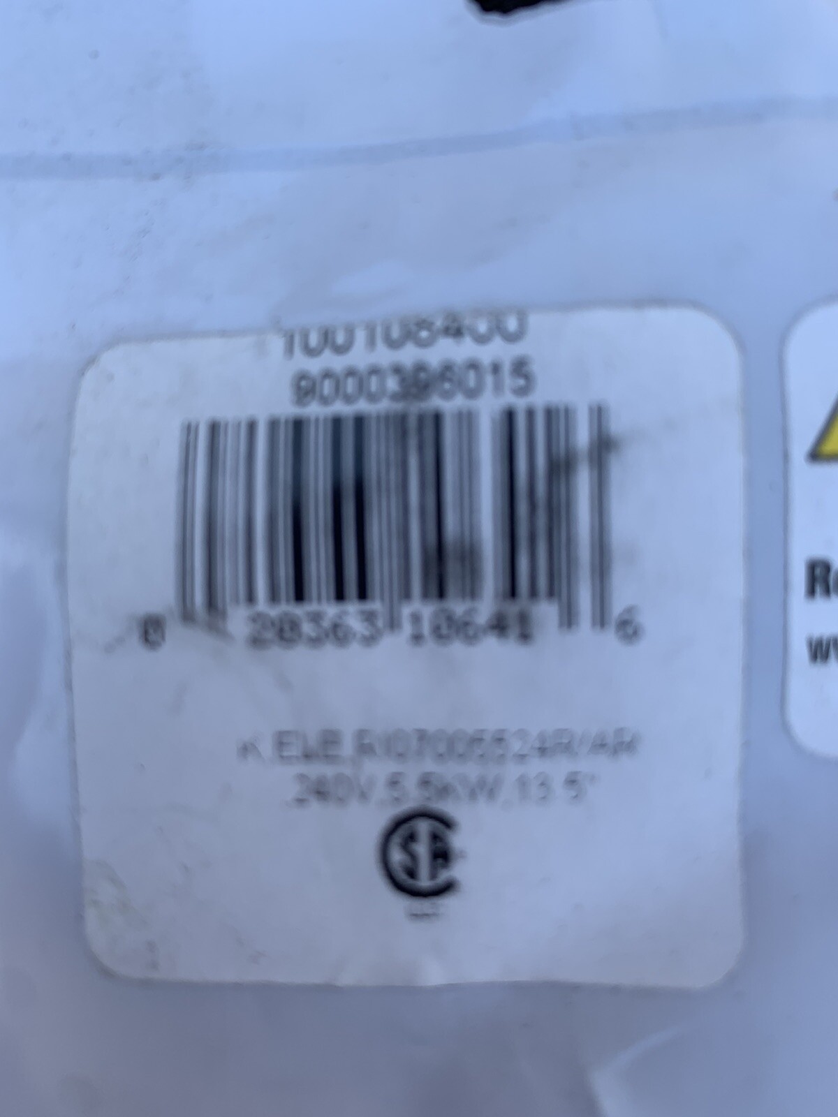 Sandhog Heater Element Universal Flange 5500W 240V Part 9000396 1 in