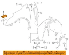 GM OEM 17-23 XT5 Fender Fender Components-Fender Front Bracket 23188300