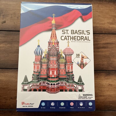 3d Puzzle CubicFun 214 Pcs St. Basil's Cathedral Russia Moscow Architecture 