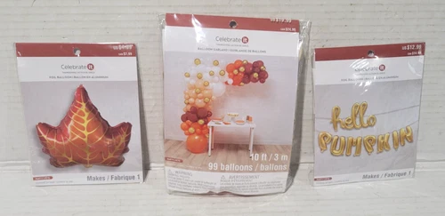 New !! Lot of 3 Celebrate It Thanksgiving Fall Hanging Decorations