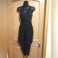 Bodycon size Small spaghetti strap v-neck dress nightclub summer ruffle NWOT