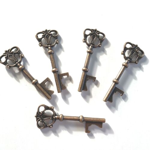 Key Shaped Bottle Opener x15 Sm Ring Keychain Metal Beer Bar Tool Wedding Favor