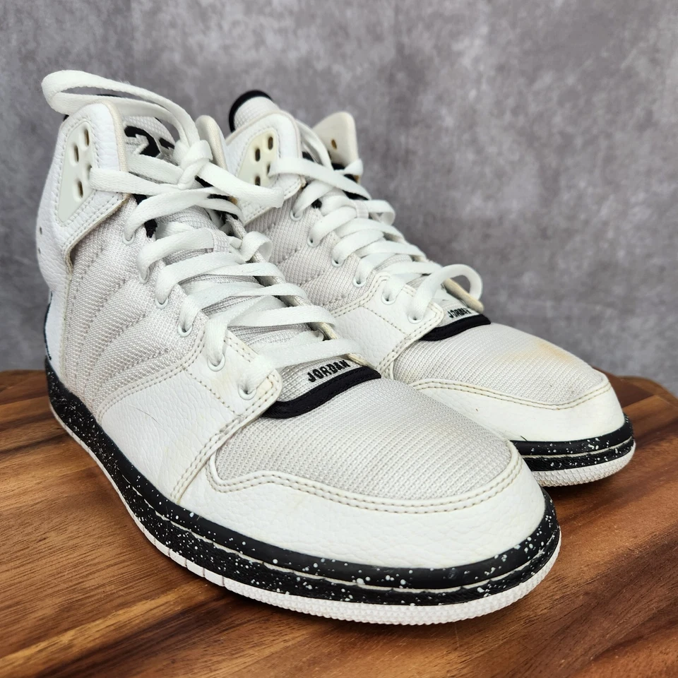 Nike Air Jordan 1 Flight 4 Basketball Shoes Mens 9 White  Sneakers 838818-120 - Image 2 of 4