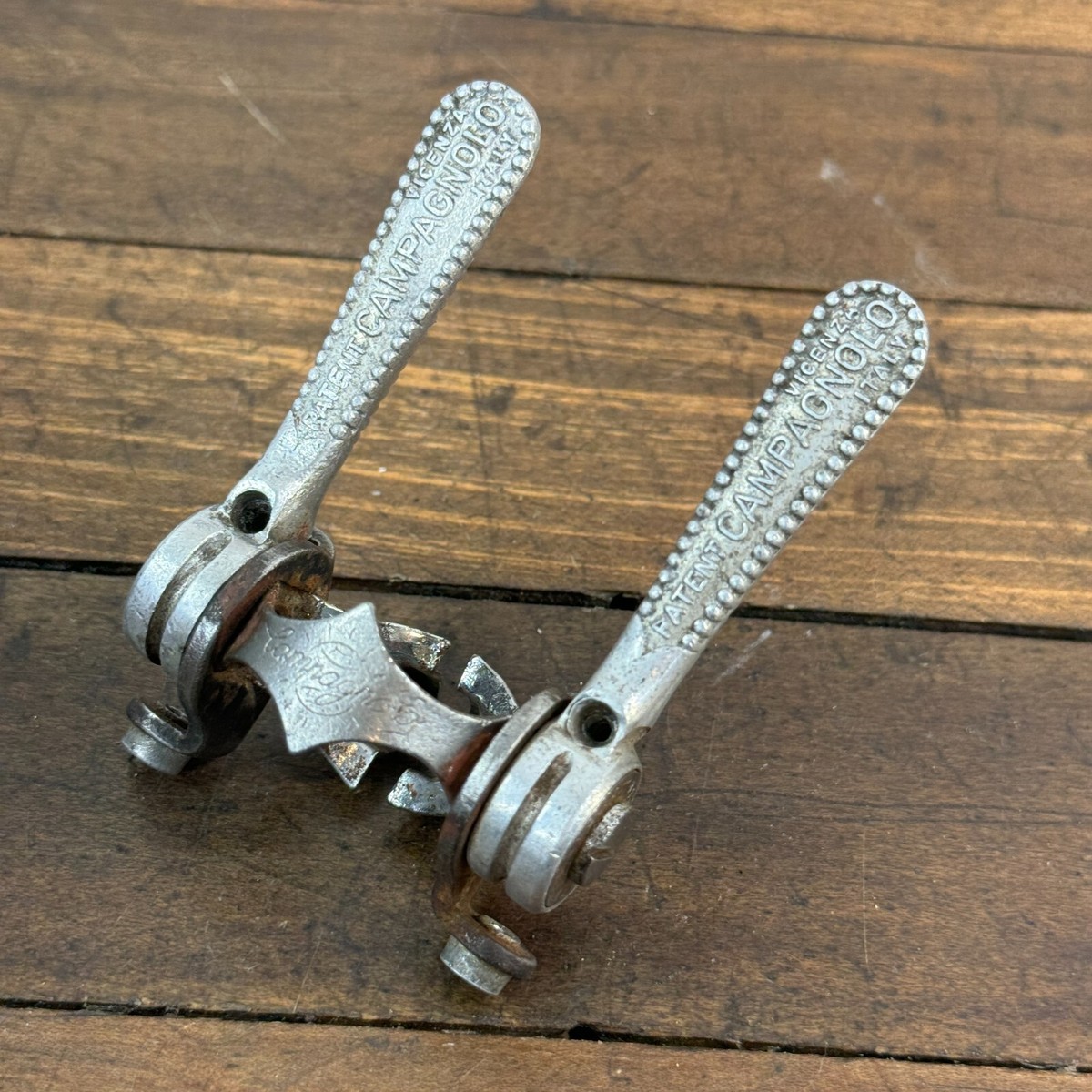 Vintage Campagnolo Shift Levers Shifter Set Down Tube Patent