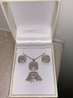 *LAST 1* Kay Jewelers Sterling Silver Diamond Ring Necklace Earring Trio Set — photo 5