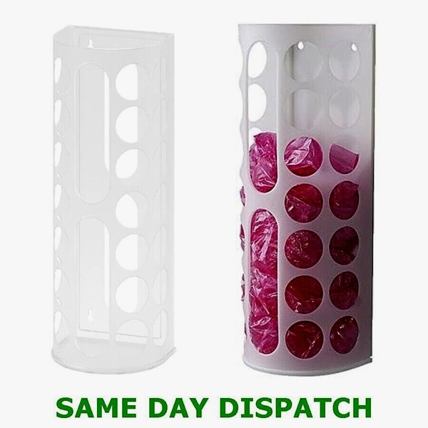 SOPORTE Y DISPENSADOR BOLSA PLÁSTICO IKEA VARIERA - BLANCO Montado en Pared 45CM