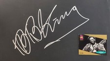 ~~~ B.B. King LARGE Autograph Signed IN-PERSON on Thick Black Board in Silver ~~