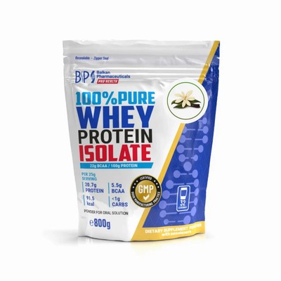 WHEY ISOLATE 100% PURE Proteine Vanilla,Low Carbs, BCAA,