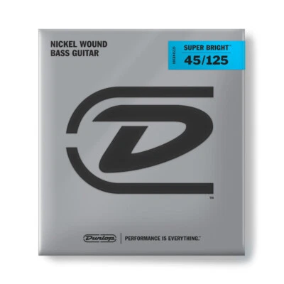 Cordes De Basse DUNLOP Nickel, Super Brillant M, 5-cordes 45-125 - Photo 1/2