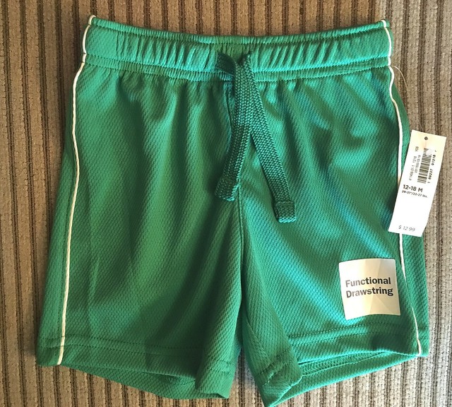 NWT Boy's Old Navy Green Basketball Shorts with Drawstring Size 1218
