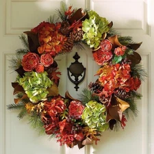 Frontgate 32" Carolina Fall Wreath-For Autumn, Fall, Thanksgiving Decorating