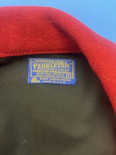 Vintage PENDLETON Wool Mackinaw Cruiser Jacket XL rear Lrg GamePouch ShellPocket - Picture 13 of 24