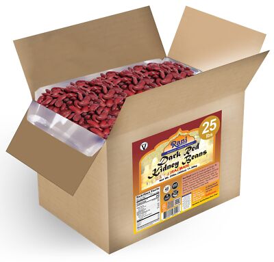 Rani Red Kidney Beans, Dark 400oz (25lbs) 11.36kg Bulk Box