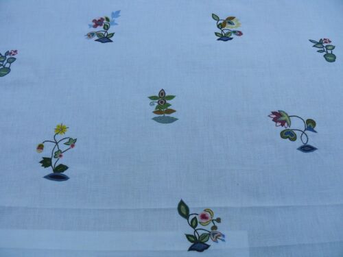 BY YARD LEE JOFA DERBY EMBROIDERY HAND CREWEL LINEN SMALL FLOWER SPRIG MSRP$336 - Picture 2 of 10