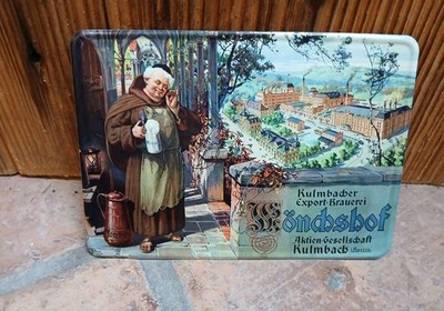 Blechschild Postkarte PK Mönchshof Kulmbacher Export Brauerei AG Bayern Neu