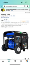 DuroMax XP13000EH 13,000 Watt Portable Dual Fuel Gas Propane Generator